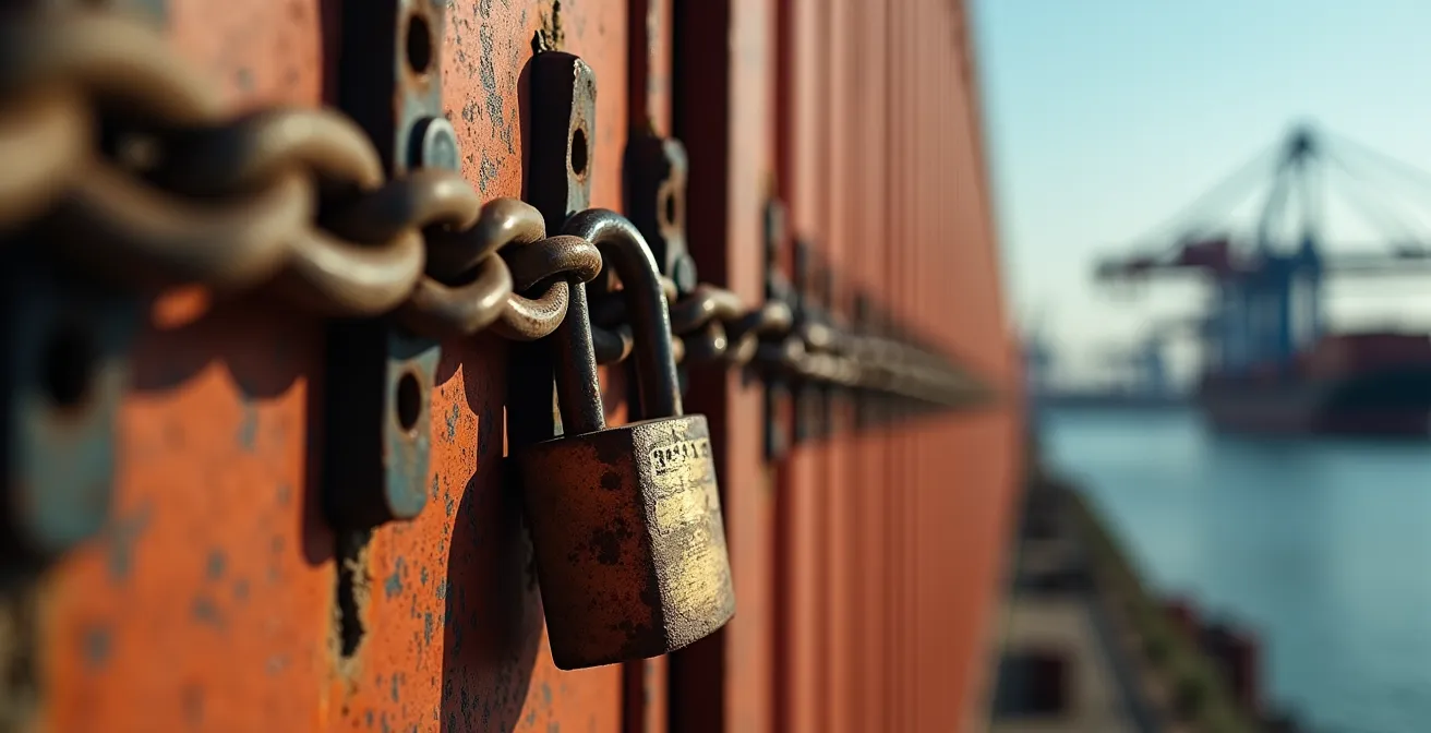 Organisation du rapatriement de matériel avec conteneurs dans un port industriel