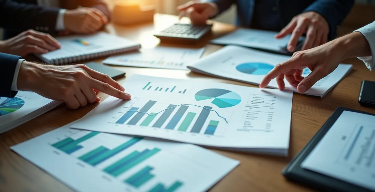 Tableau de bord analytique montrant les indicateurs de performance d'un événement d'entreprise